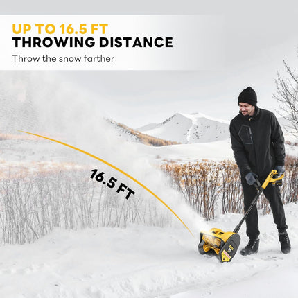 Alloyman 20V Cordless Snow Shovel, 12-Inch Electric Snow Blower