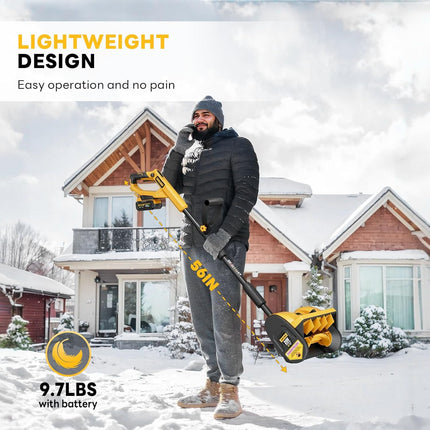 Alloyman 20V Cordless Snow Shovel, 12-Inch Electric Snow Blower