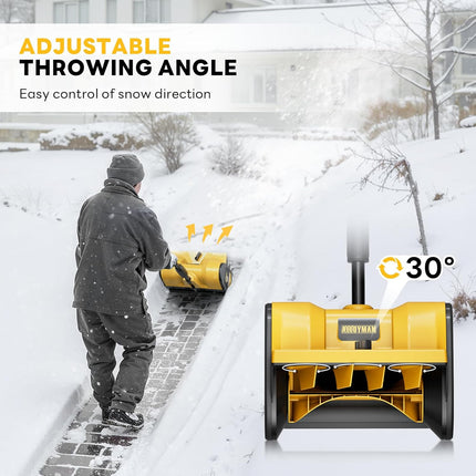 Alloyman 20V Cordless Snow Shovel, 12-Inch Electric Snow Blower