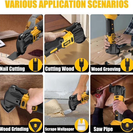 ALLOYMAN 20V Brushless Cordless Oscillating Tool, 22000OPM Variable Speed With Li-Ion Battery and Charger