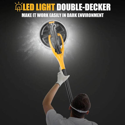 Drywall Sander 1050W with Vacuum Dust Collection, 2100RPM with 7 Variable Speed, Foldable & Extendable Handle