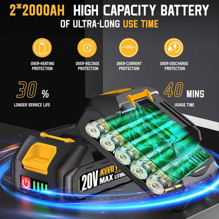 ALLOYMAN 20V MAX Telescoping Pole Hedge Trimmer 1400SPM Fast Cutting with 8 Feet  Blades