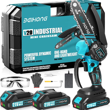 BEI & HONG Mini Chainsaw 6-Inch Saws with Security Lock