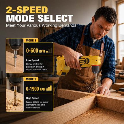 20V Brushless 3/8" Right Angle Drill Kit with 2×2.0Ah Batteries & Charger