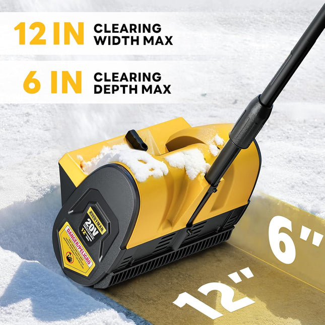 Alloyman 20V 12-Inch Cordless Snow Shovel