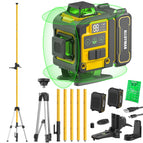 37.5-inch Tripod+12FT Telescoping Pole Laser Level