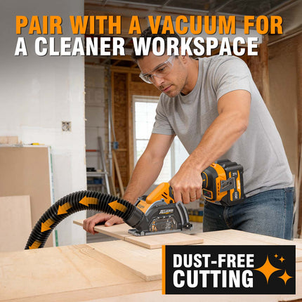 ALLOYMAN 20V Cordless Cut Off Tool - 3-Inch Brushless Circular Saw with 2x4.0Ah Batteries