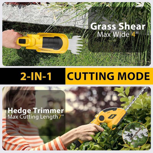 ALLOYMAN 8V 2-in-1 Cordless Grass Shear & Hedge Trimmer