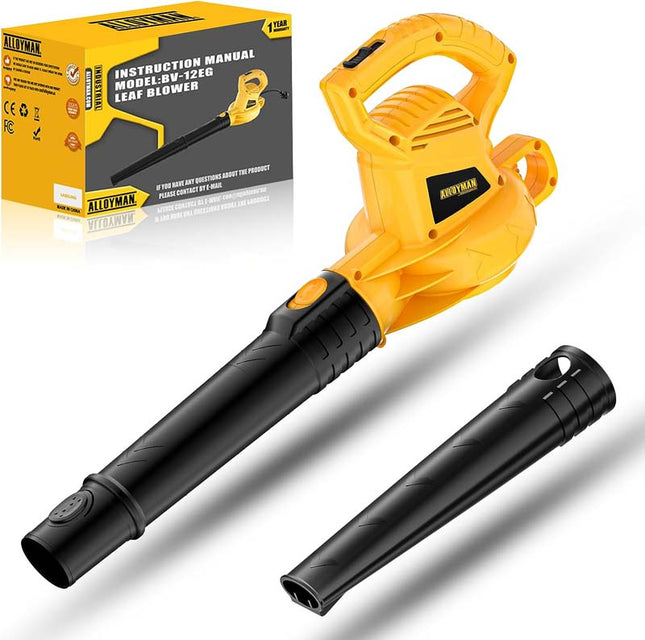 ALLOYMAN Electric Leaf Blower 7AMP 350CFM 150M Mini Leaf Blower Lightweight & Portable for Lawn Care/Snow Blowing