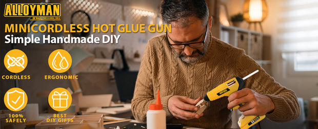 ALLOYMAN 8V Cordless Hot Glue Gun - Unleash Your DIY Creativity – Alloyman