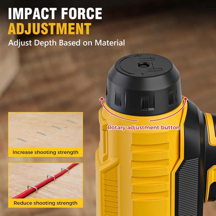 18 Gauge Nail Gun Battery Powered, 2 in 1 Cordless Brad Nailer/Electric Stapler with 2.0Ah Battery and Charger,1000pcs Nails and 1000pcs Staples Included