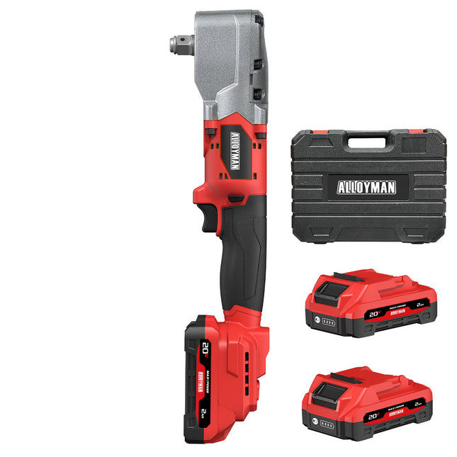 ALLOYMAN 20V Brushless Right Angle Wrench - 280N.M High Torque with 2×2.0Ah Batteries