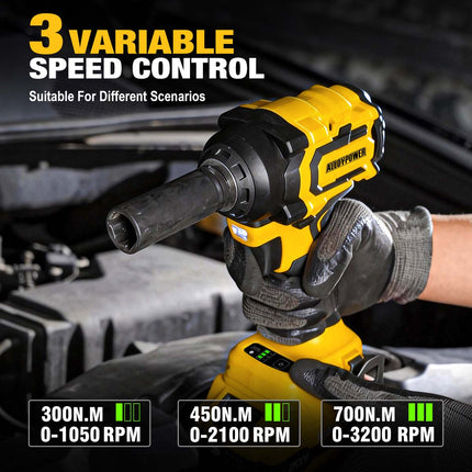 AlloyPower 20V Cordless Combo Kit: 1/2" Impact Wrench & 3/8" Ratchet Wrench