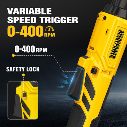 AlloyPower 20V Cordless Combo Kit: 1/2" Impact Wrench & 3/8" Ratchet Wrench