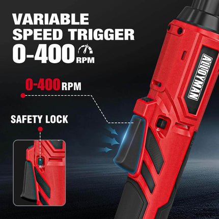 Alloyman 20v 3/8'' Cordless Ratchet Wrench 44 ft-lbs (60 Nm) and 1/2'' Brushless Impact Wrench 516 ft-lbs(700 Nm) Combo Set