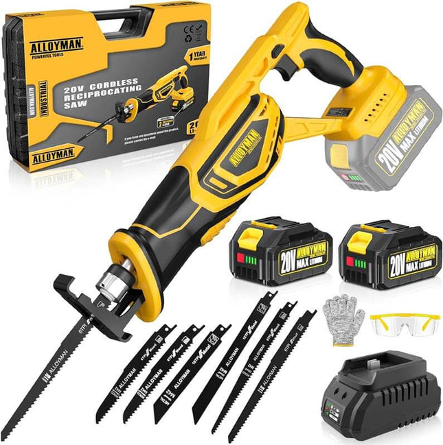 Alloyman Brushless Reciprocating Saw 20V 3300SPM Sawzall Cordless