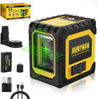 Alloyman Cross Line Laser Level, with Self-Leveling & Manual Mode, 100ft Laser Level Green, Two Power Supply Modes