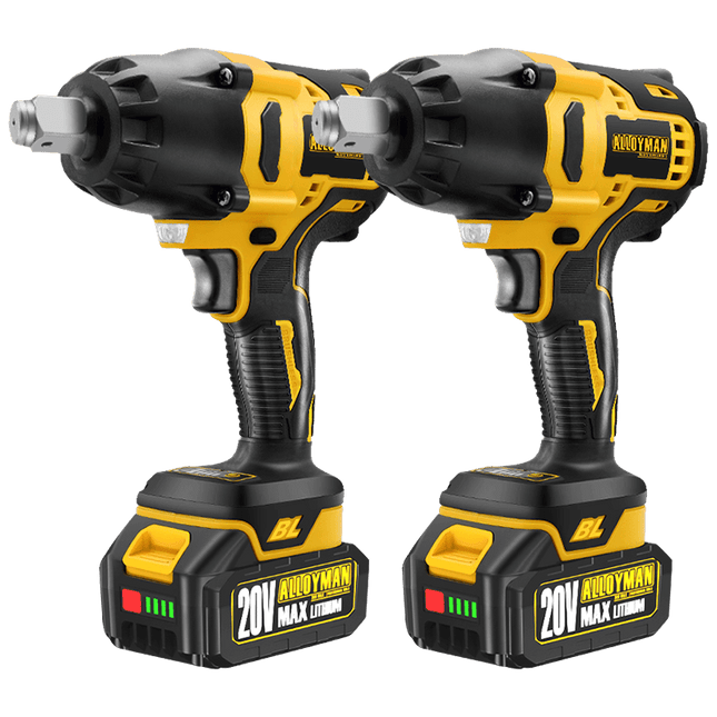 Alloyman Impact Wrench - With 6 Sockets, 3 Extension Bars, 4.0 Li-ion Battery and 1 Hour Fast Charger