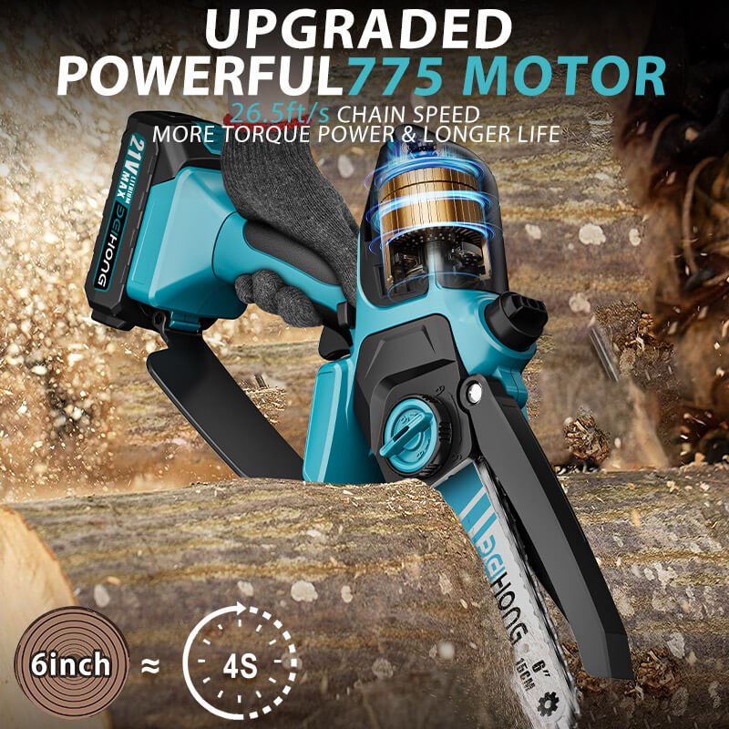 Bei & Hong 6 Inch Mini Chainsaw - Upgraded High Power Motor – Alloyman