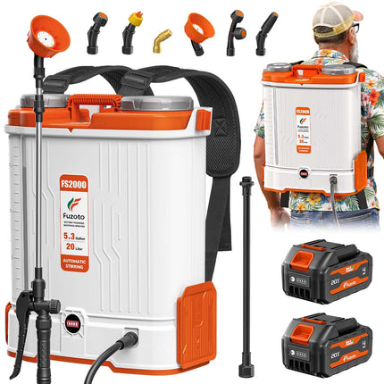 Battery Powered Backpack Sprayer 5.3 Gal | 45-90 PSI