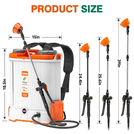 Battery Powered Backpack Sprayer 5.3 Gal | 45-90 PSI