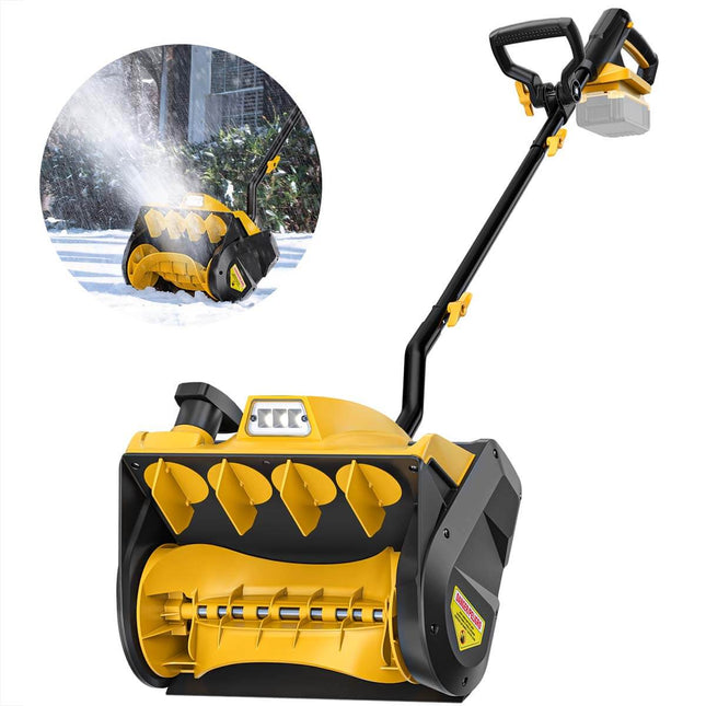 Cordless Snow Shovel for DeWalt 20V Battery, 12-Inch Electric Snow Blower with 23FT Throw Distance & LED Light, Battery Powered Snow Thrower for Patio/Deck/Driveway (Tool Only)