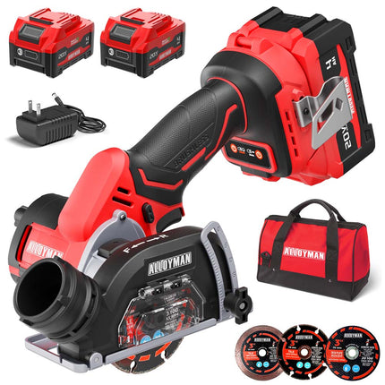 Alloyman 20V Brushless Cordless Cut-Off Tool, 3-Inch, 2×4.0Ah Batteries