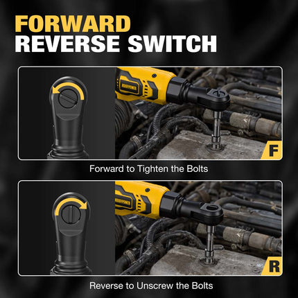 20V Brushless Cordless Ratchet Wrench, 3/8" Drive, 74 ft-lbs (100 Nm), 2 Batteries