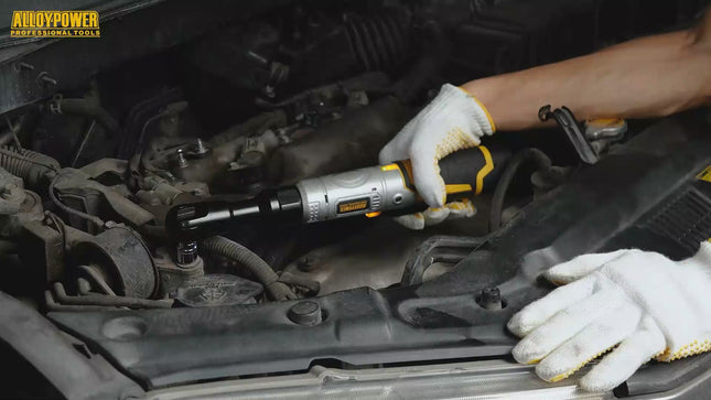 Alloypower 3/8" 12V Extended Cordless Ratchet Wrench Kit - 60 Ft-lbs(80 Nm) Torque