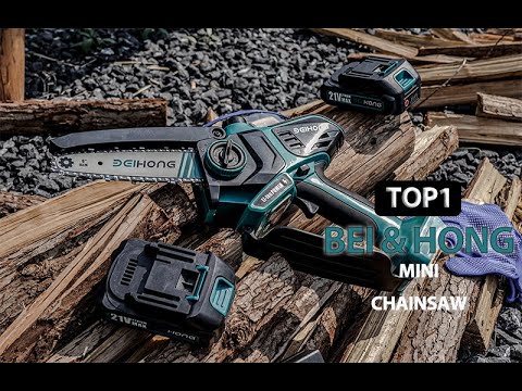 BEI & HONG Best Mini Chainsaw Cordless 6 Inch | Upgraded Chain Automatic Oil | 775 High Power Motor