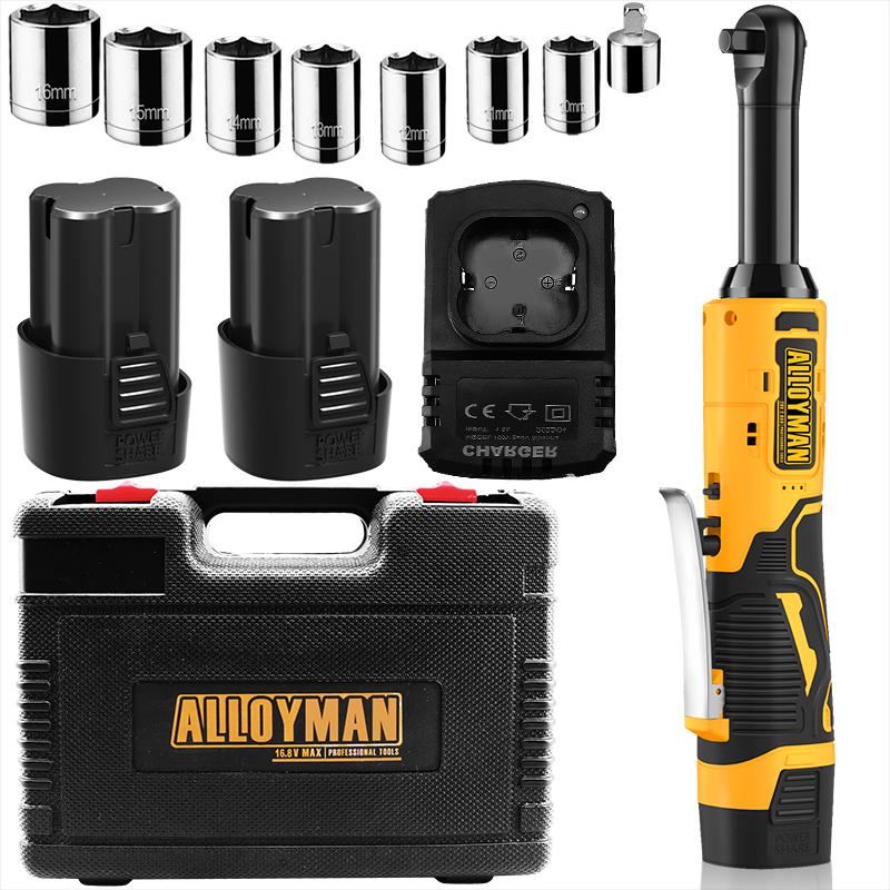 Alloyman 3/8 in Cordless Electric Ratchet Wrench 16.8Volts