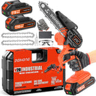 Bei & Hong Mini Chainsaw 6-Inch 21-Volt Lithium-Ion Electric Battery with Security Lock